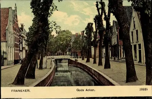 Ak Franeker Friesland Niederlande, Gods Acker