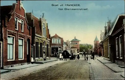 Ak Franeker Friesland Niederlande, Van Ghemmenichstraat