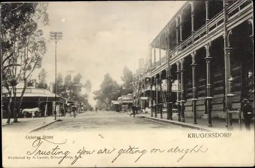 Ak Krugersdorp Südafrika, Ockerse Street