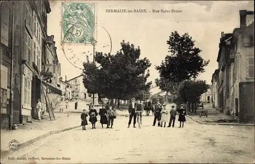 Ak Sermaize les Bains Marne, Rue Saint Dizier