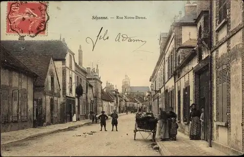 Ak Sézanne Marne, Rue Notre Dame