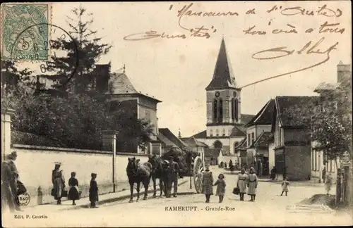 Ak Ramerupt Aube, Grande Rue