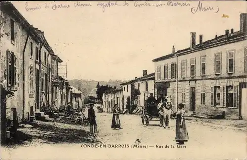 Ak Condé en Barrois Les Hauts de Chée Meuse, Rue de la Gare