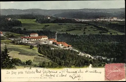 Ak Vallorbe Kanton Waadt, Le Day, Panoramablick auf den Ort 