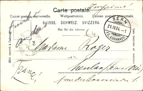 Ak Wengernalp Kanton Bern Schweiz, Station, Zahnradbahn, Eiger, Mönch