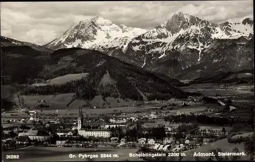 Ak Admont Steiermark, Blick auf Scheiblingstein