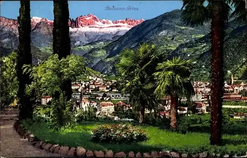 Ak Gries Bozen Bolzano Südtirol, Teilansicht
