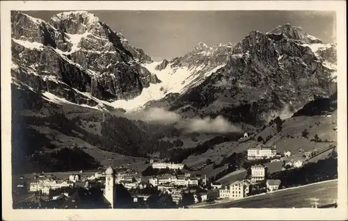 Ak Engelberg Kanton Obwalden Schweiz, Ort gegen den Paß