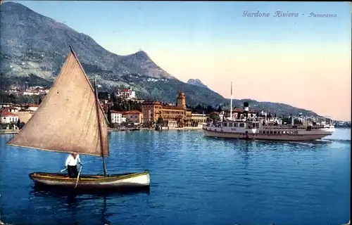 Ak Gardone Riviera Lombardia, Panorama