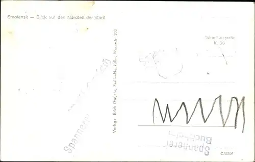 Ak Smolensk Russland, Nordteil der Stadt aus der Vogelschau