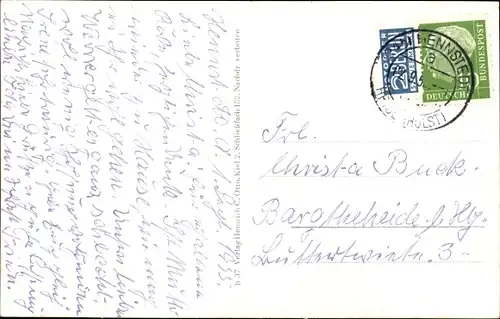 Ak Hennstedt in Dithmarschen, Straßenpartien