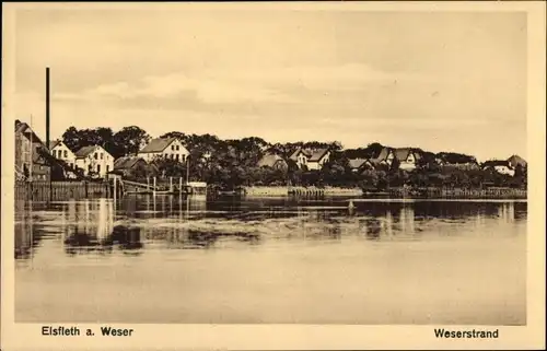 Ak Elsfleth an der Unterweser, Blick auf den Ort