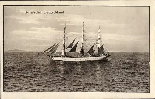 Ak Schulschiff Deutschland, Segelschiff