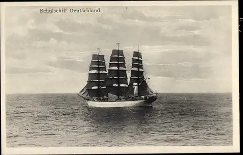 Ak Schulschiff Deutschland, Segelschiff