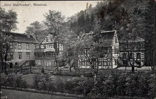 Ak Altenbrak Thale im Harz, Hotel Waldfrieden