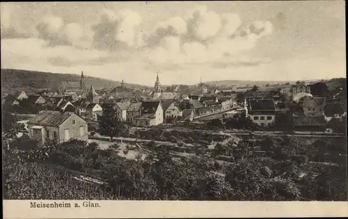 Ak Meisenheim am Glan Pfalz, Totalansicht der Ortschaft