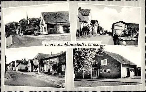 Ak Hennstedt in Dithmarschen, Ortsansichten