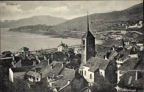 Ak Saint Blaise Kanton Neuenburg, Blick auf die Stadt