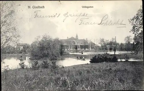 Ak Mönchengladbach am Niederrhein, Volksgarten