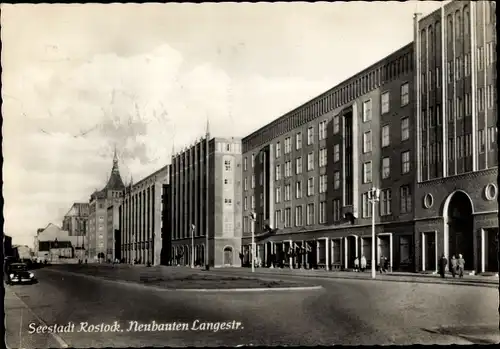 Ak Hansestadt Rostock, Neubauten Langestraße