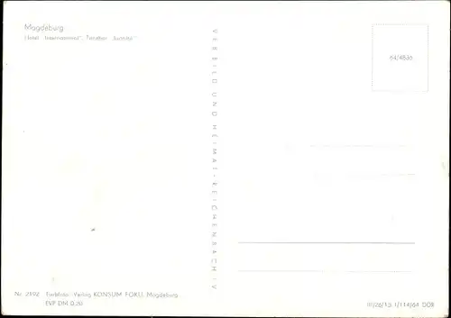 Ak Magdeburg, Hotel International, Tanzbar Juanita