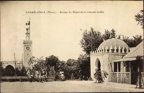 Ak Casablanca Marokko, Bureau du Depot de la remonte mobile