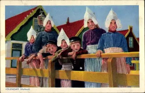 Ak Volendam Nordholland Niederlande, Niederländische Trachten