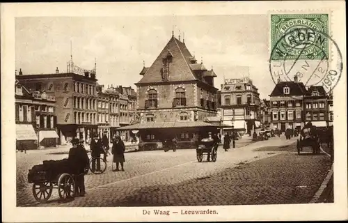 Ak Leeuwarden Friesland Niederlande, De Waag