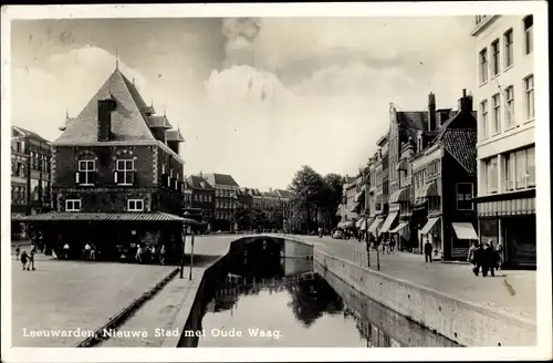Ak Leeuwarden Friesland Niederlande, Nieuwe Stad met Oude Waag