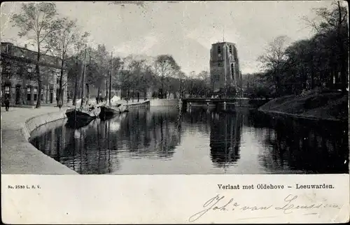 Ak Leeuwarden Friesland Niederlande, Verlaat met Oldehove