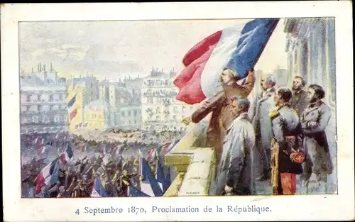 Künstler Ak Paris, Proclamation de la République française du 4 septembre 1870