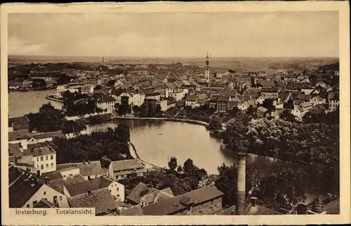 Ak Tschernjachowsk Insterburg Ostpreußen, Totalansicht der Ortschaft