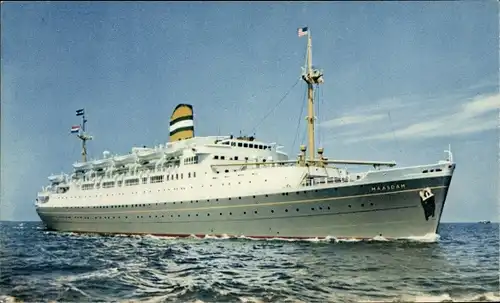 Ak Dampfschiff SS Maasdam, Holland America Line, HAL
