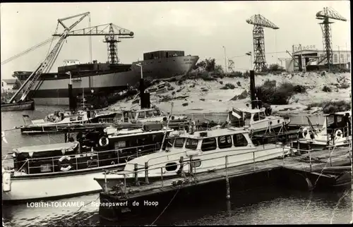 Ak Lobith Tolkamer Rijnwaarden Gelderland, Schepswerf de Hoop