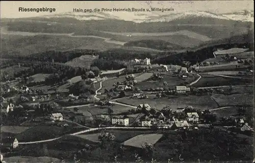 Ak Karpacz Krummhübel Riesengebirge Schlesien, Prinz Heinrich Baude u. Mittagstein