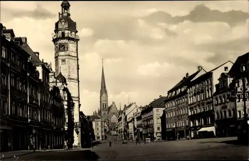 Ak Altenburg in Thüringen, Markt mit Brüderkirche