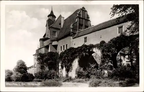 Ak Glauchau an der Zwickauer Mulde in Sachsen, Hinterschloss, Schloss Hinterglauchau