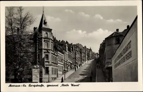 Ak Meerane in Sachsen, Bergstraße, genannt Steile Wand