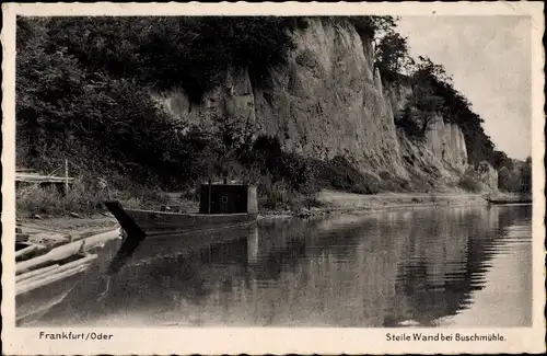 Ak Buschmühle Frankfurt an der Oder, Steile Wand