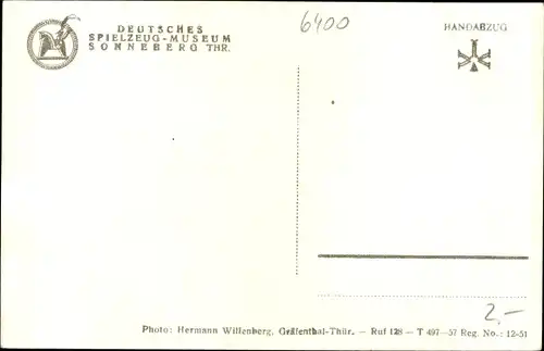 Ak Sonneberg in Thüringen, Deutsches Spielzeug-Museum