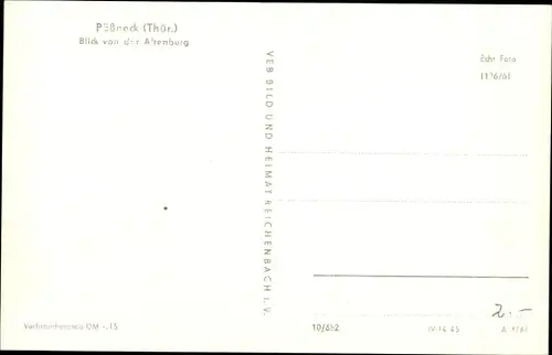 Ak Pößneck in Thüringen, Blick von der Altenburg
