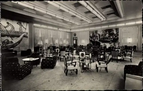 Ak Paquebot Ile de France, CGT French Line, Grand Salon de 1re Classe
