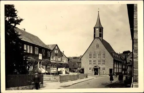 Ak Schmiedefeld am Rennsteig Suhl, Rathaus