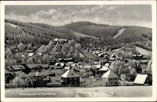 Ak Elgersburg in Thüringen, Winterpracht, Panorama