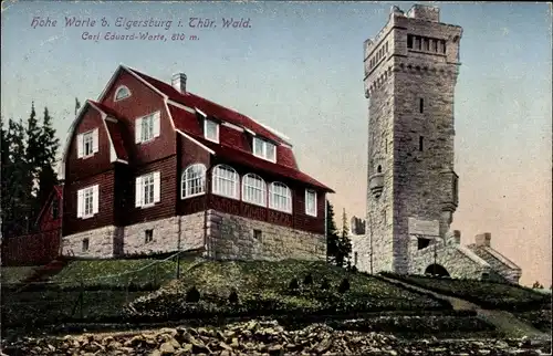 Ak Elgersburg in Thüringen, Hohe Warte, Carl Eduard Warte