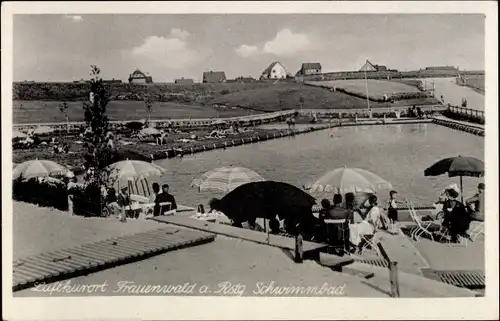 Ak Frauenwald Thüringer Wald, Schwimmbad, Ortschaft