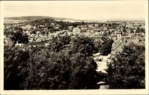 Ak Gotha Thüringen, Gesamtansicht der Stadt mit Blick zum Schloss