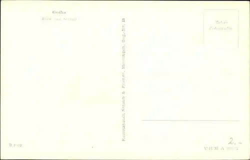 Ak Gotha Thüringen, Gesamtansicht der Stadt mit Blick zum Schloss