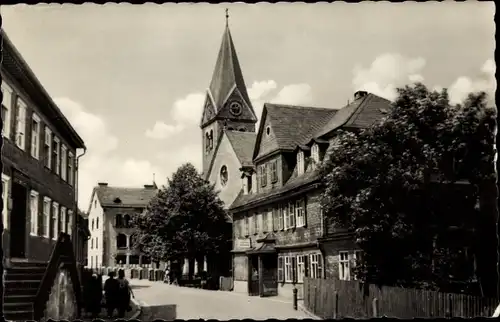 Ak Steinach im Thüringer Wald, Kaffee Vaterland, Kirche