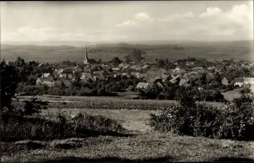 Ak Schönau vor dem Walde in Thüringen, Auf dem Kammelberg, Panorama mit Kirche